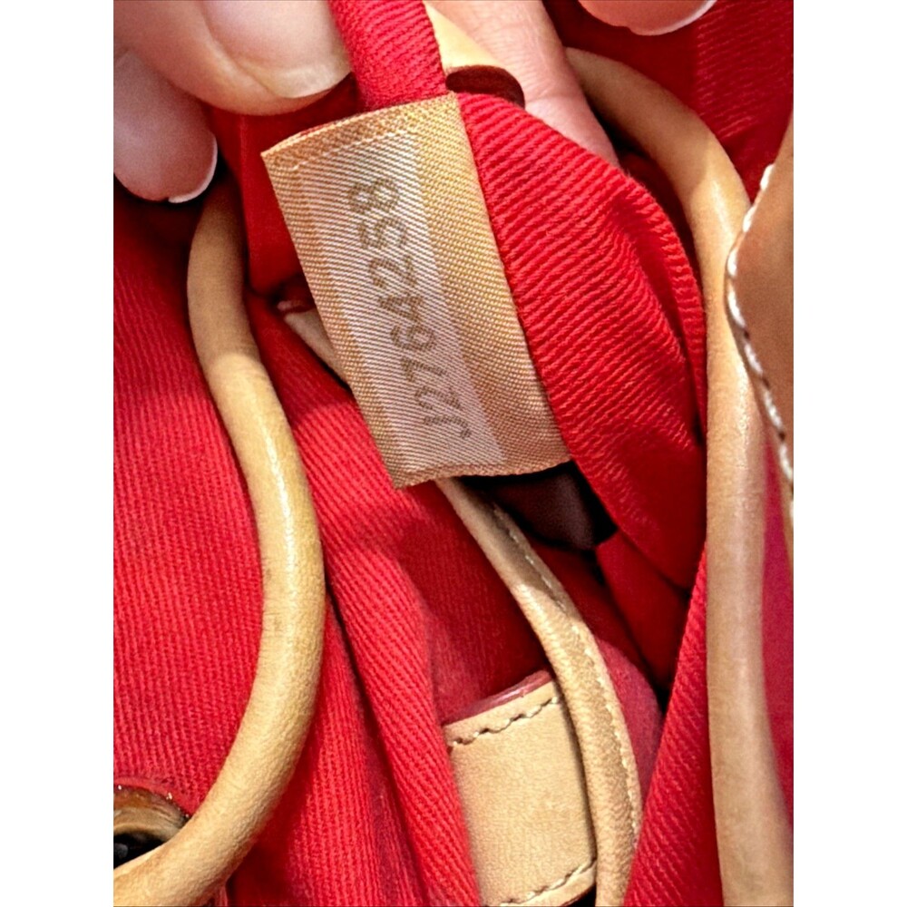Dooney & Bourke Bucket Satchel Bag Coated Canvas Leather Blue - Picture 12 of 16